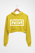 Load image into Gallery viewer, Nine Inch Nails Crop HOODIE FOR WOMEN-Mustard Yellow-Ektarfa.online
