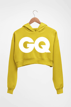 Load image into Gallery viewer, GQ Magazine Crop HOODIE FOR WOMEN-Mustard Yellow-Ektarfa.online
