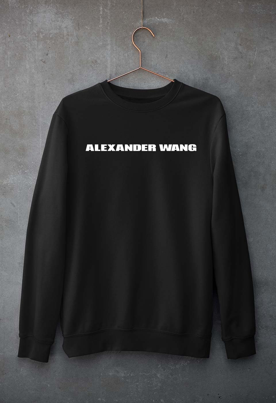 Alexander Wang Unisex Sweatshirt for Men/Women-Black-Ektarfa.online