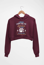 Load image into Gallery viewer, Drummer Crop HOODIE FOR WOMEN-Maroon-Ektarfa.online
