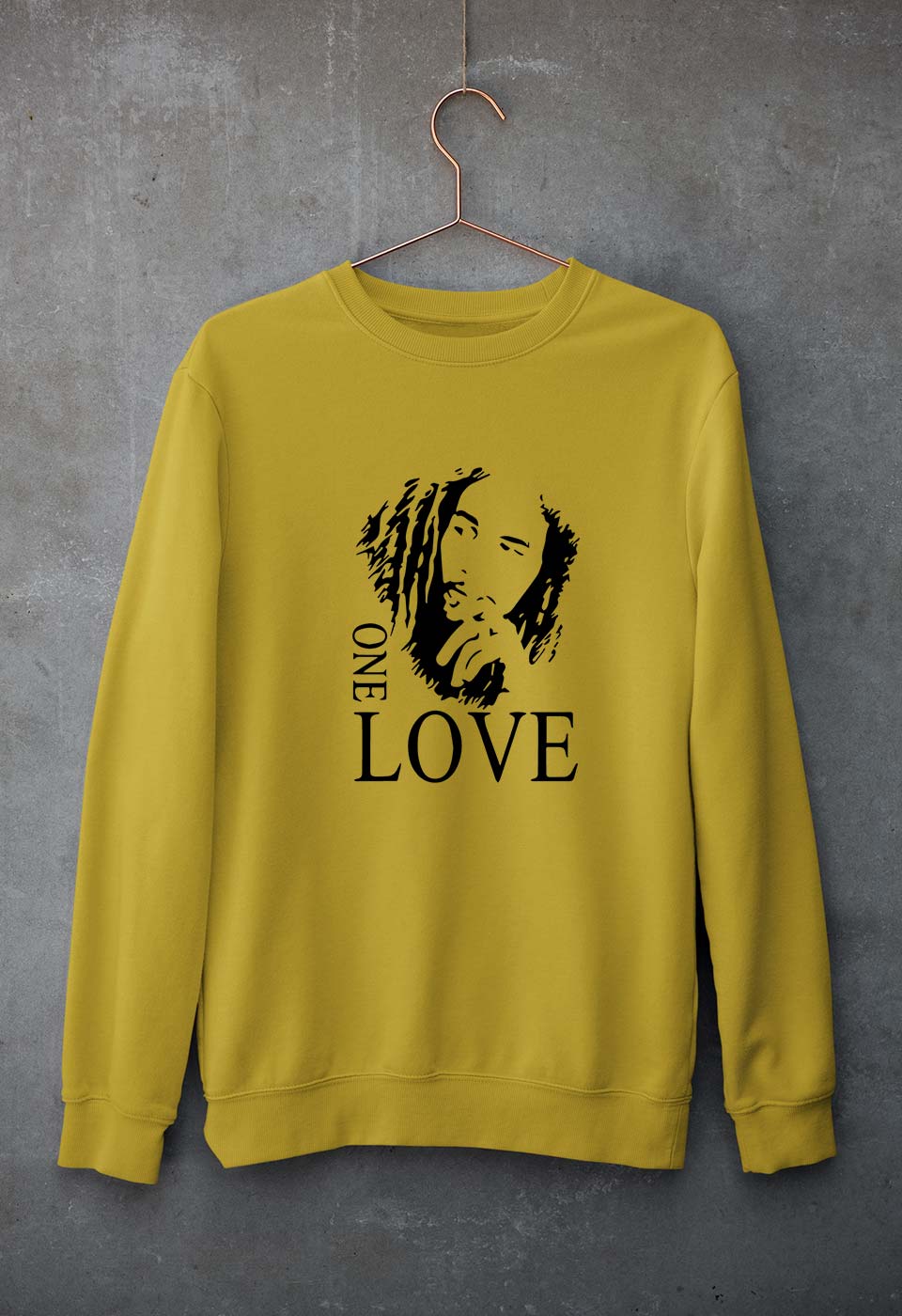 Bob Marley Unisex Sweatshirt for Men/Women-Mustard Yellow-Ektarfa.online