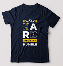 Load image into Gallery viewer, Work Hard T-Shirt for Men-Navy Blue-Ektarfa.online
