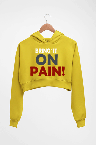 Gym Pain Crop HOODIE FOR WOMEN-Mustard Yellow-Ektarfa.online
