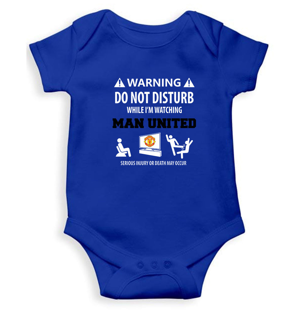 Warning Man United Kids Romper For Baby Boy/Girl-0-5 Months(18 Inches)-Royal Blue-Ektarfa.online