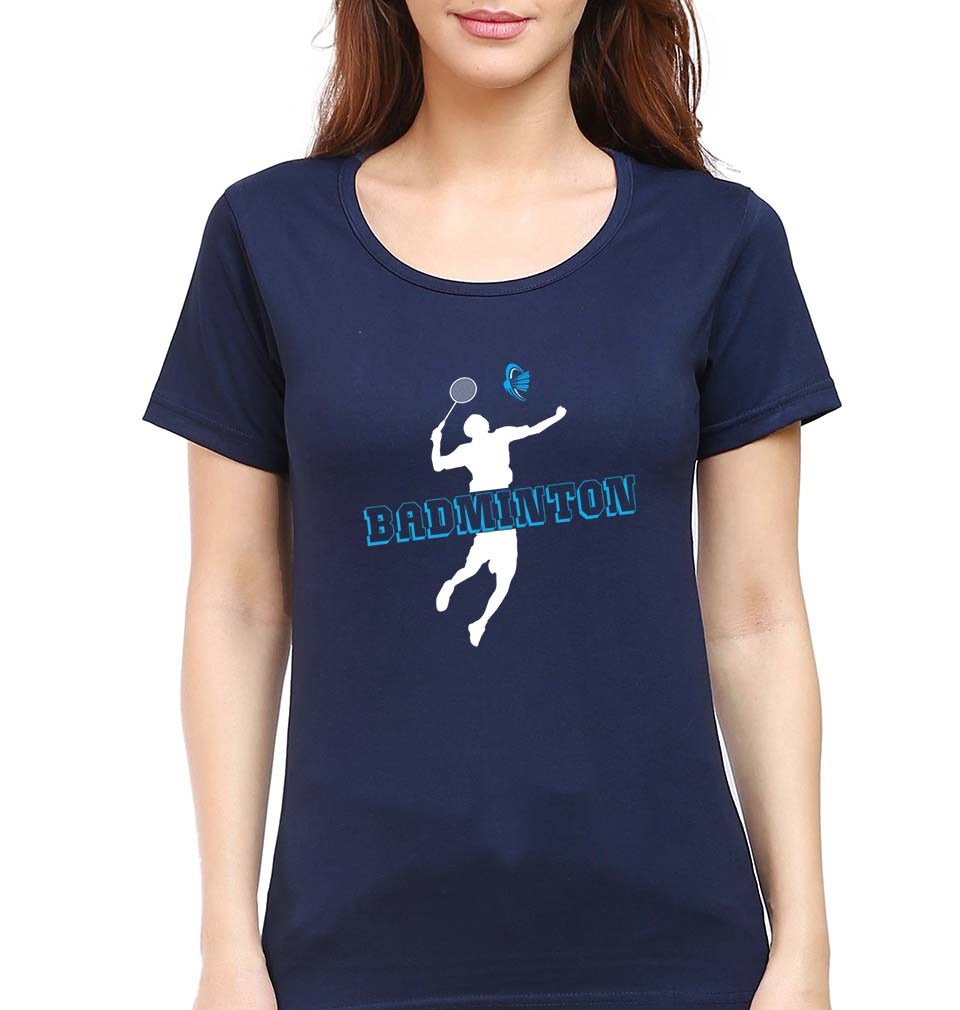 Badminton T-Shirt for Women-Navy Blue-Ektarfa.online