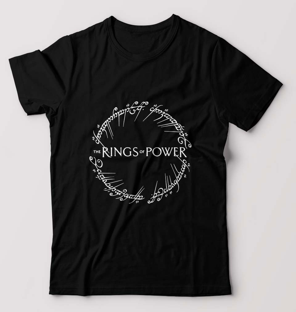 The Rings of Power T-Shirt for Men-S(38 Inches)-Black-Ektarfa.online