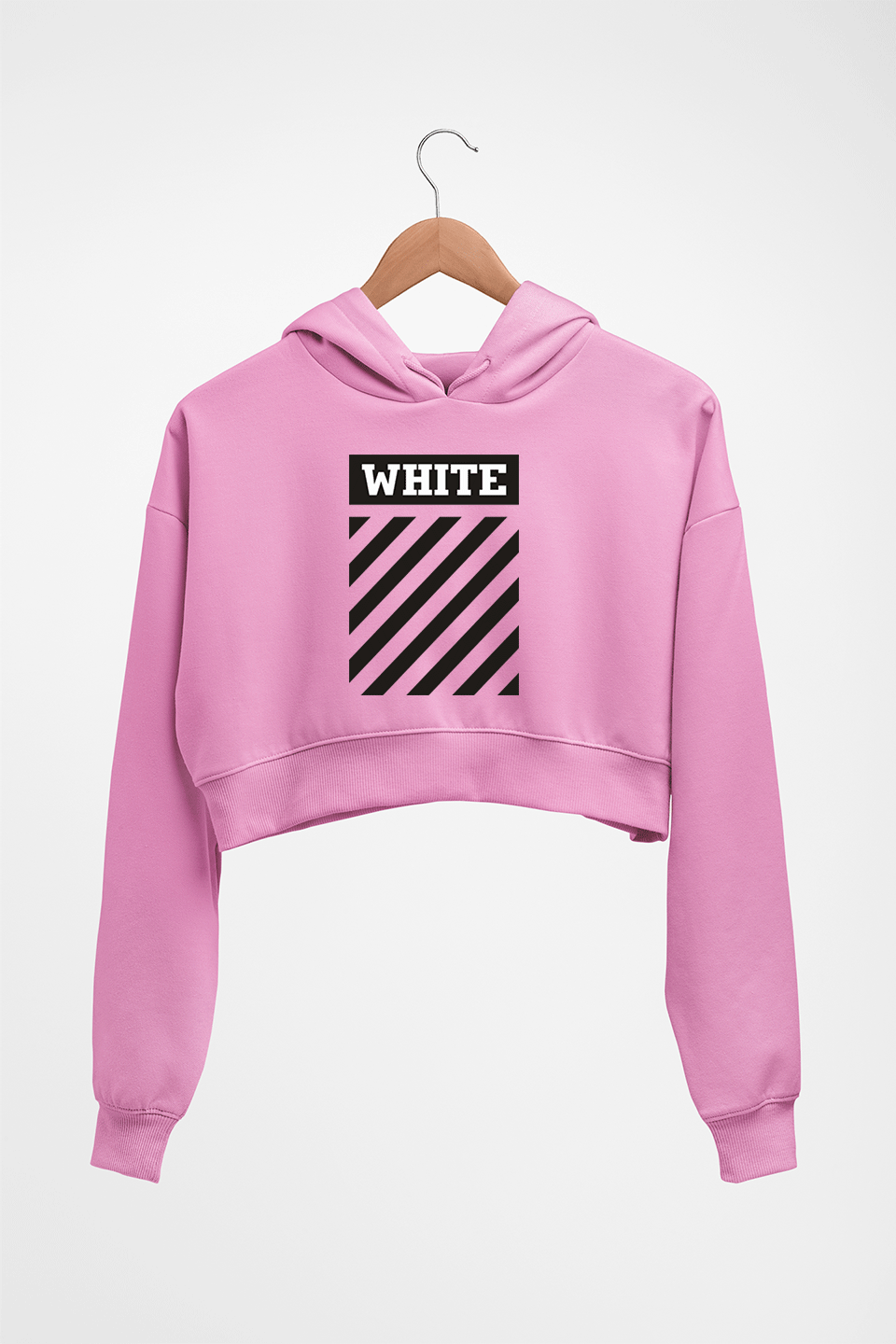 off white Crop HOODIE FOR WOMEN-Light Baby Pink-Ektarfa.online
