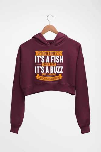 Fishing Crop HOODIE FOR WOMEN-Maroon-Ektarfa.online