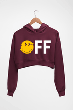 Load image into Gallery viewer, Emoji Off Crop HOODIE FOR WOMEN-Maroon-Ektarfa.online
