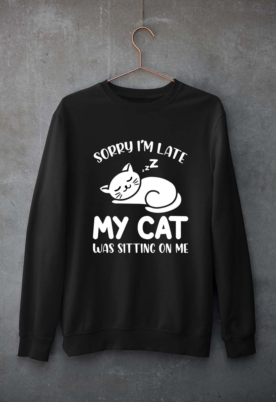 Cat Unisex Sweatshirt for Men/Women-Black-Ektarfa.online