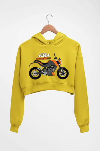 Duke Crop HOODIE FOR WOMEN-Mustard Yellow-Ektarfa.online