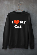 Load image into Gallery viewer, I Love My Cat Unisex Sweatshirt for Men/Women-Black-Ektarfa.online
