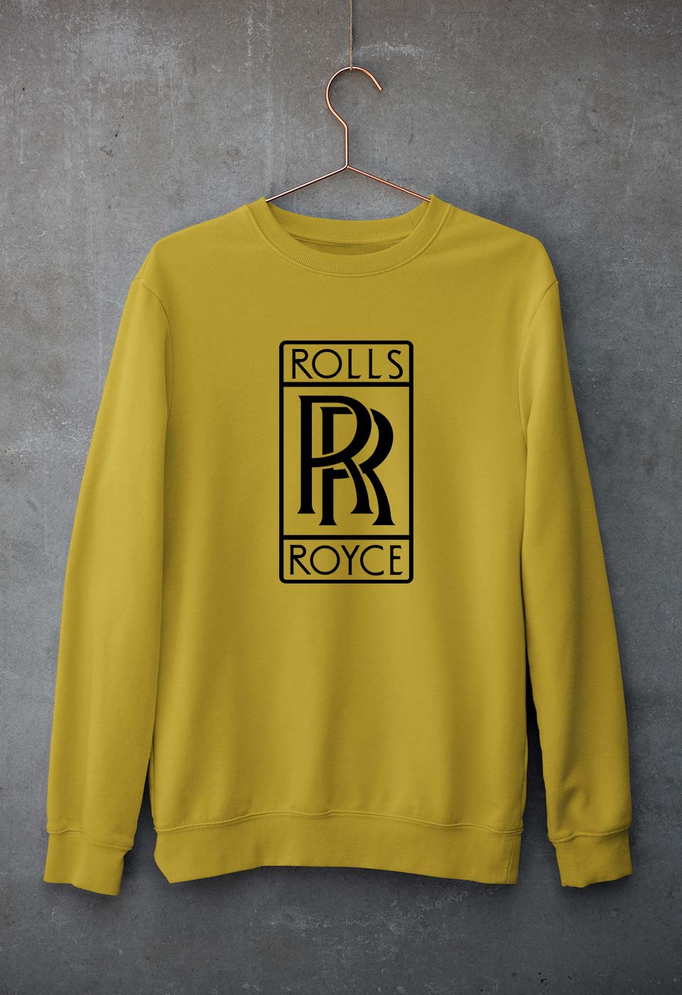 Rolls Royce Unisex Sweatshirt for Men/Women-Mustard Yellow-Ektarfa.online