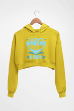 Load image into Gallery viewer, Swim Crop HOODIE FOR WOMEN-Mustard yellow-Ektarfa.online
