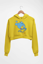 Load image into Gallery viewer, Aladdin Genie(Jinn) Crop HOODIE FOR WOMEN-Mustard Yellow-Ektarfa.online
