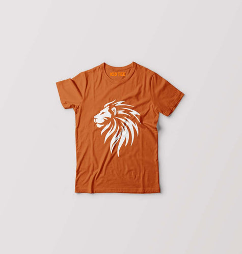 Lion T-Shirt for Boy/Girl-0-1 Year(20 Inches)-Orange-Ektarfa.online