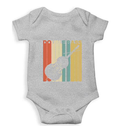 Double Bass Violin Kids Romper For Baby Boy/Girl-0-5 Months(18 Inches)-Grey-Ektarfa.online