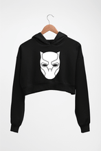Load image into Gallery viewer, Black Panther Superhero Crop HOODIE FOR WOMEN-Black-Ektarfa.online
