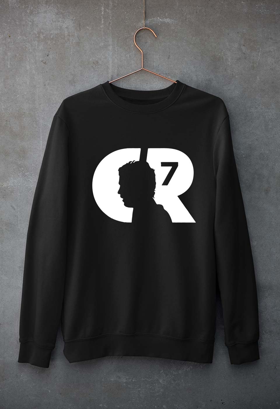 Cristiano Ronaldo CR7 Unisex Sweatshirt for Men/Women-Black-Ektarfa.online