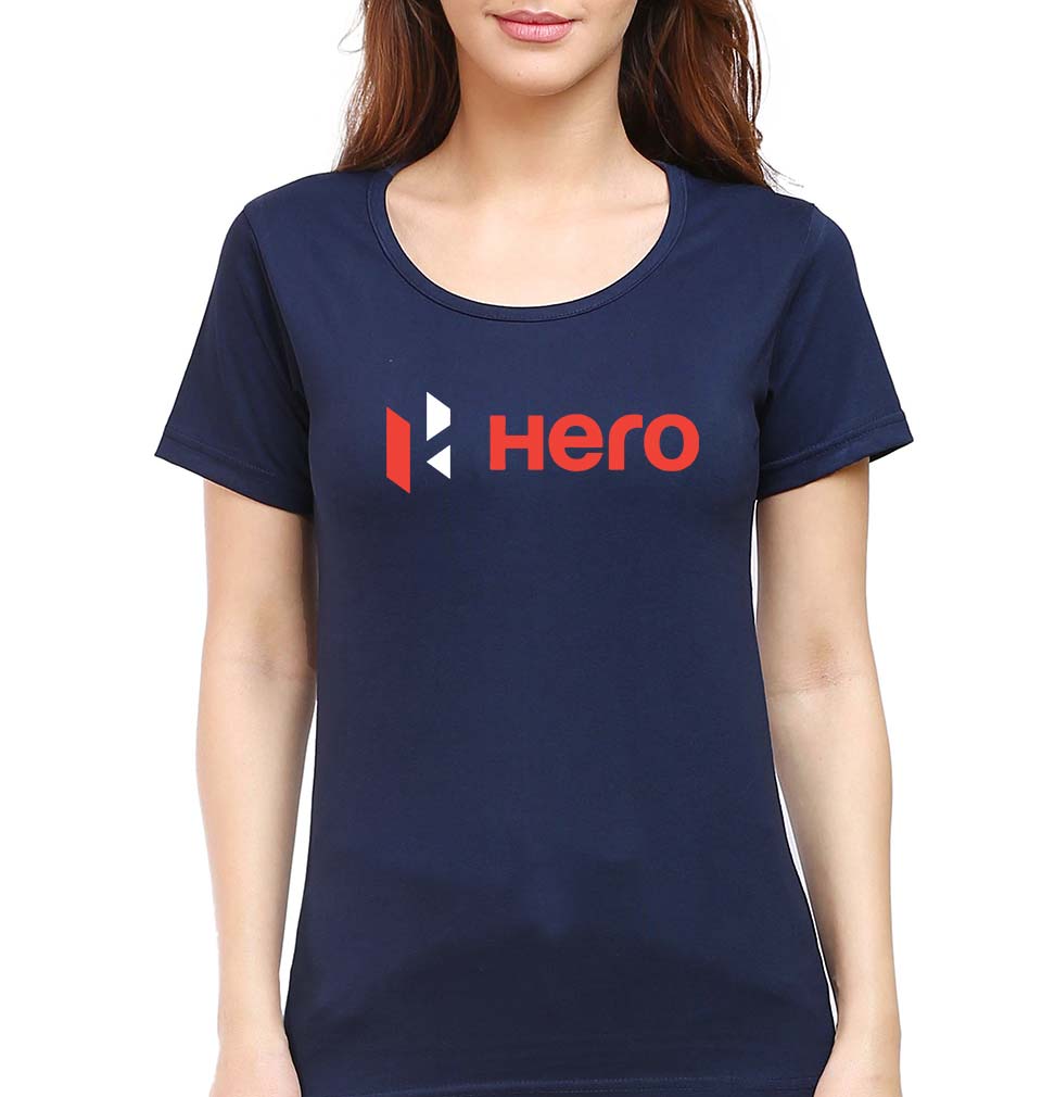 Hero MotoCorp T-Shirt for Women-Navy Blue-Ektarfa.online