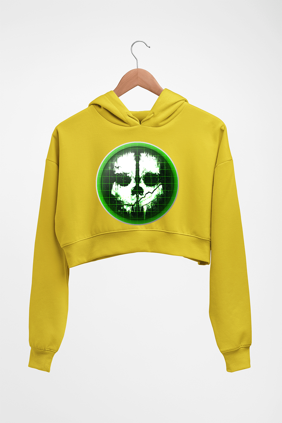 Call of Duty (COD) Crop HOODIE FOR WOMEN-Mustard Yellow-Ektarfa.online