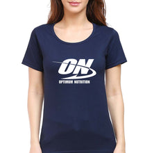 Load image into Gallery viewer, optimum nutrition (ON) T-Shirt for Women-Navy Blue-Ektarfa.online
