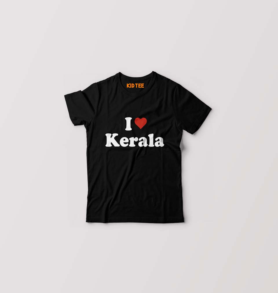 I Love Kerala Kids T-Shirt for Boy/Girl-Black-Ektarfa.online