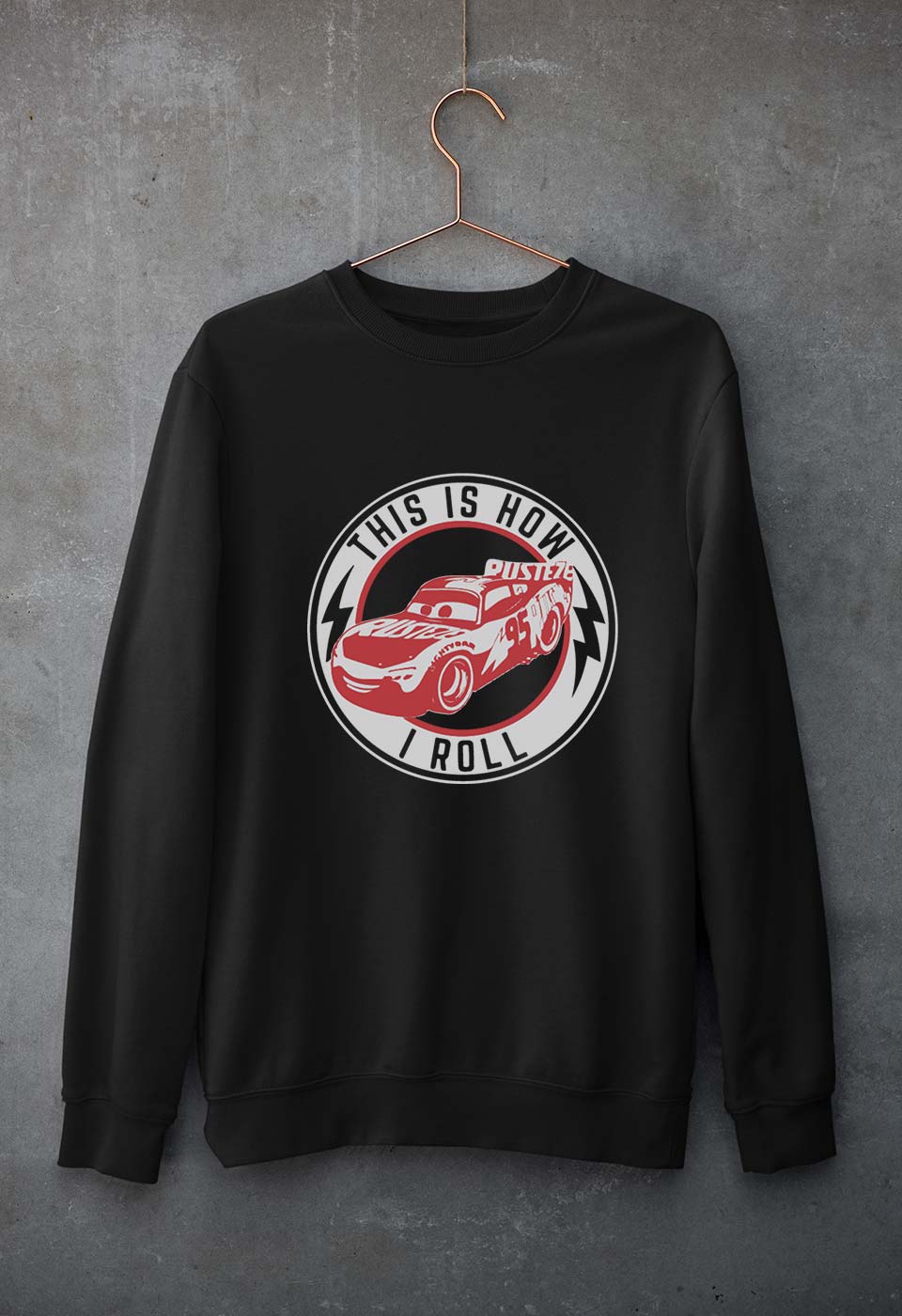 Lightning McQueen Unisex Sweatshirt for Men/Women-Black-Ektarfa.online