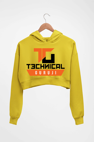 Technical Guruji(Gaurav Chaudhary) Crop HOODIE FOR WOMEN-Mustard Yellow-Ektarfa.online