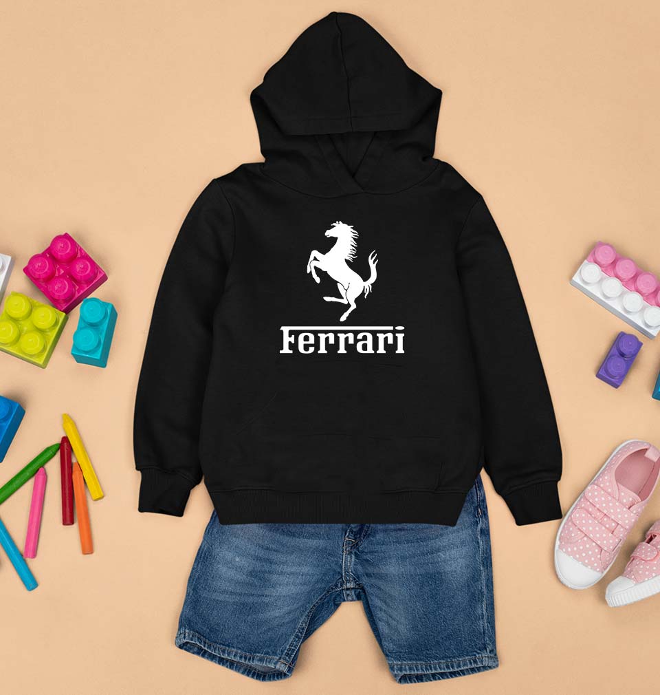 Ferrari F1 Kids Hoodie for Boy/Girl-0-1 Year(22 Inches)-Black-Ektarfa.online