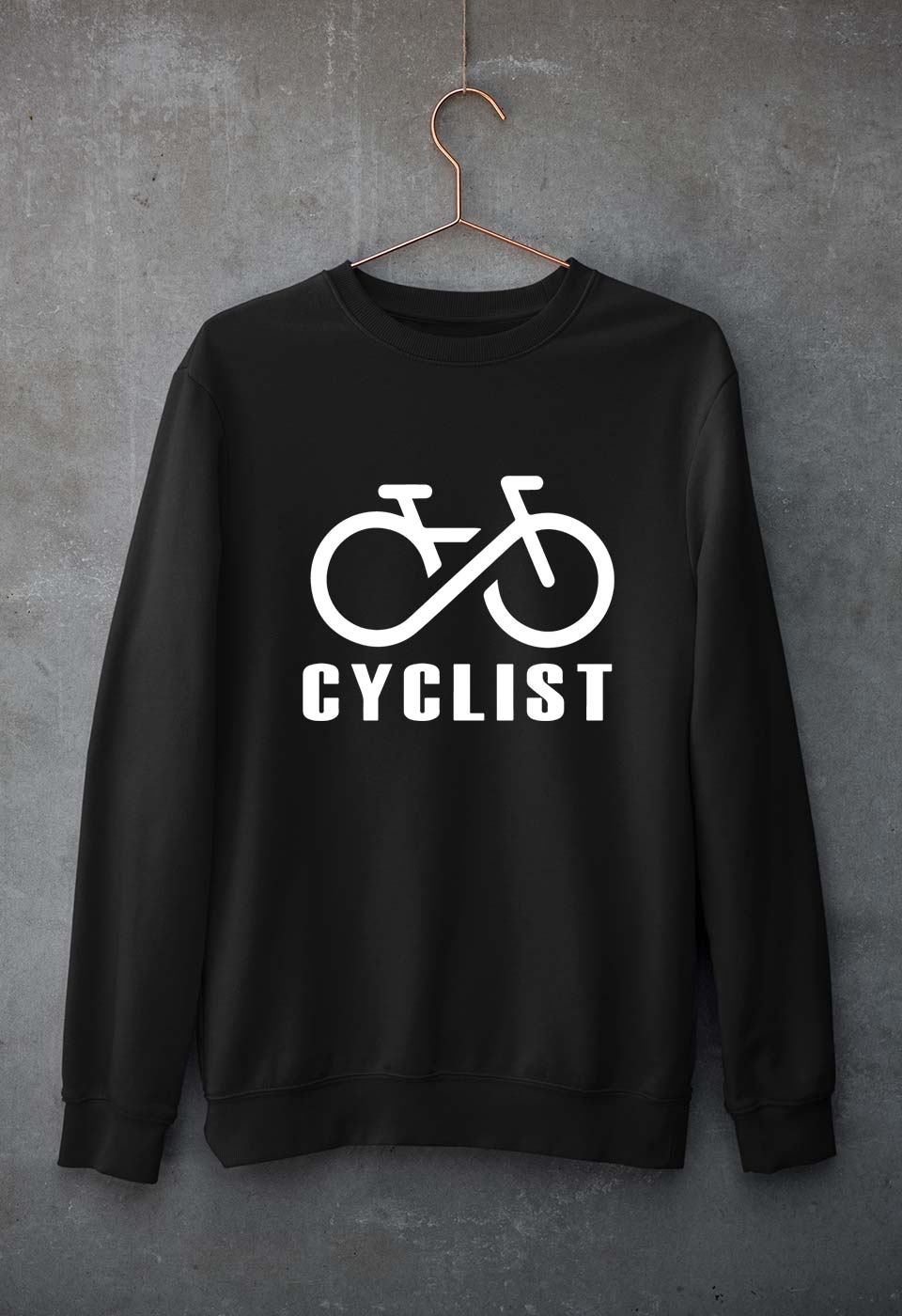 Cyclist Unisex Sweatshirt for Men/Women-Black-Ektarfa.online