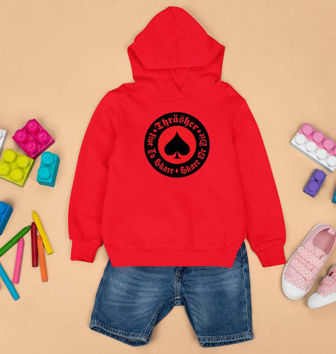 Thrasher Kids Hoodie for Boy/Girl-0-1 Year(22 Inches)-Red-Ektarfa.online