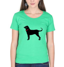 Load image into Gallery viewer, Black Dog T-Shirt for Women-Flag Green-Ektarfa.online

