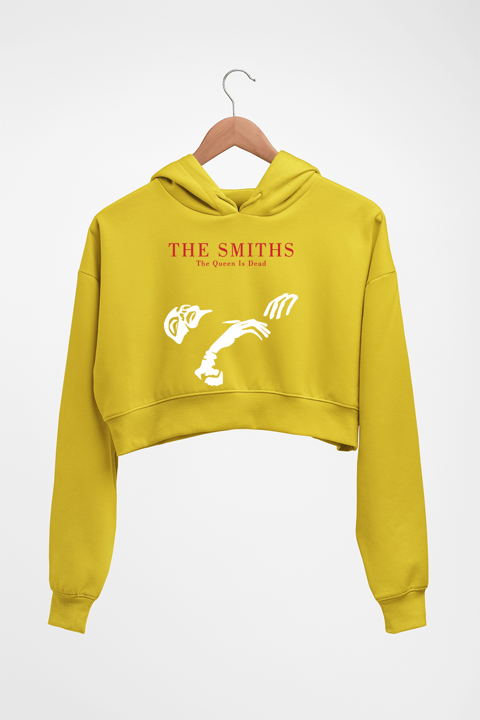 The Smiths Crop HOODIE FOR WOMEN-Mustard Yellow-Ektarfa.online