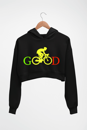 Cycling Good Crop HOODIE FOR WOMEN-Black-Ektarfa.online