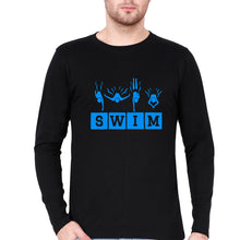 Load image into Gallery viewer, Swim Full Sleeves T-Shirt for Men-Black-Ektarfa.online
