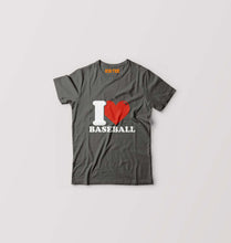 Load image into Gallery viewer, I Love Baseball Kids T-Shirt for Boy/Girl-Charcoal-Ektarfa.online
