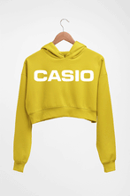 Load image into Gallery viewer, Casio Crop HOODIE FOR WOMEN-Mustard Yellow-Ektarfa.online
