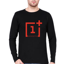 Load image into Gallery viewer, OnePlus Full Sleeves T-Shirt for Men-Black-Ektarfa.online
