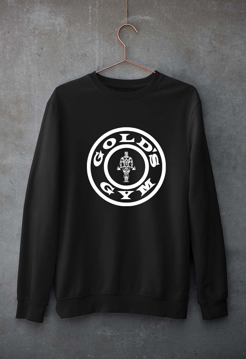 Gold's Gym Unisex Sweatshirt for Men/Women-Black-Ektarfa.online