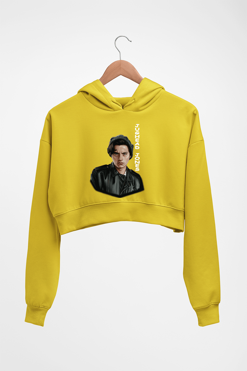 Jughead Jones Riverdale Crop HOODIE FOR WOMEN-Mustard Yellow-Ektarfa.online
