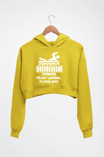 Load image into Gallery viewer, Swimming Crop HOODIE FOR WOMEN-Mustard Yellow-Ektarfa.online
