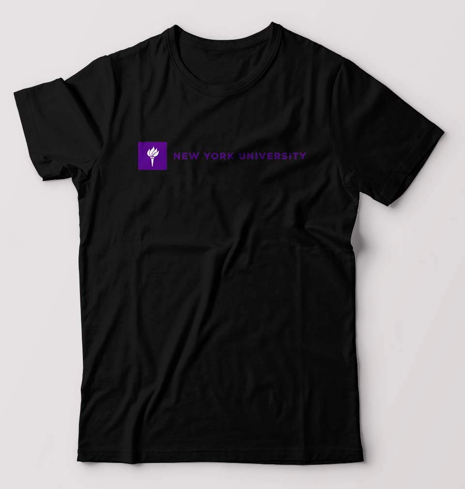 New York University T-Shirt for Men-Black-Ektarfa.online