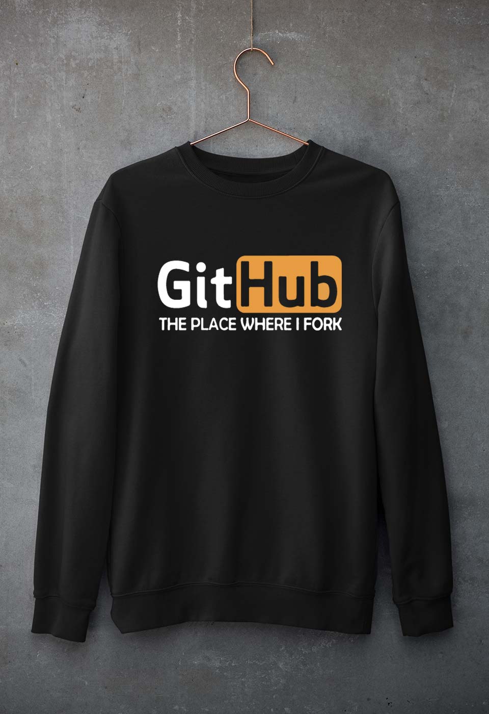 GitHub Unisex Sweatshirt for Men/Women-Black-Ektarfa.online