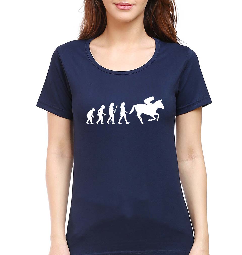 Horse Riding T-Shirt for Women-Navy Blue-Ektarfa.online