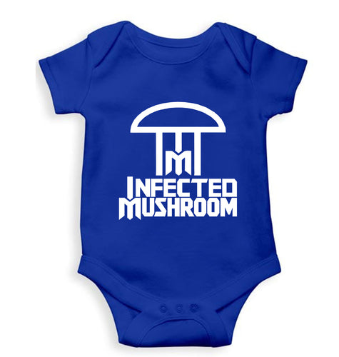 Infected Mushroom Kids Romper For Baby Boy/Girl-Royal Blue-Ektarfa.online