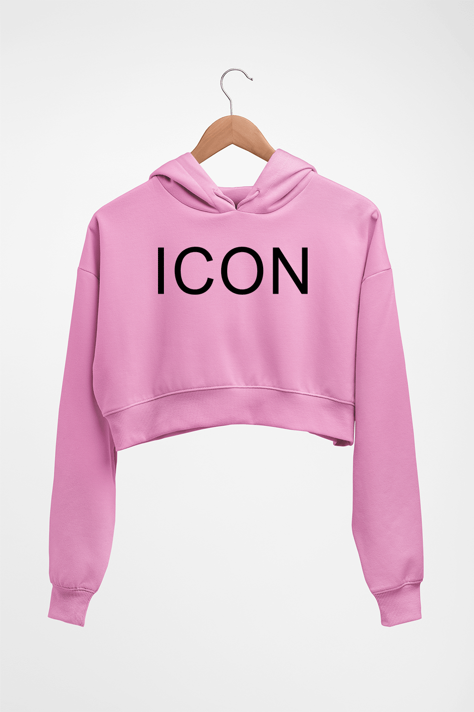 ICON Crop HOODIE FOR WOMEN-Light Baby Pink-Ektarfa.online