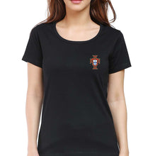 Load image into Gallery viewer, Portugal Football T-Shirt for Women-Black-Ektarfa.online
