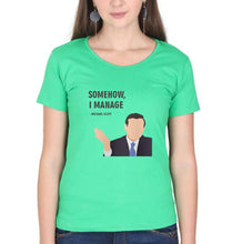 Load image into Gallery viewer, Michael Scott T-Shirt for Women-Flag Green-Ektarfa.online

