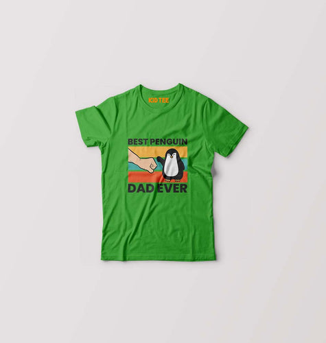 Penguin Dad Kids T-Shirt for Boy/Girl-Flag Green-Ektarfa.online